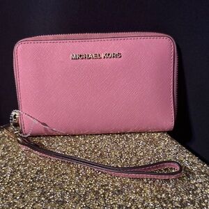 Michael Kors Pink Clutch Wristlet